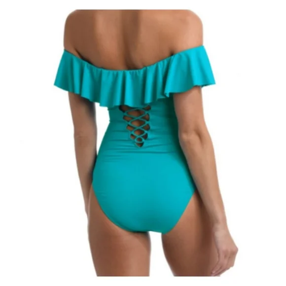 La Blanca Ruffle One Piece / 1 Piece Tummy Control Swimsuit‎ - Picture 2 of 5